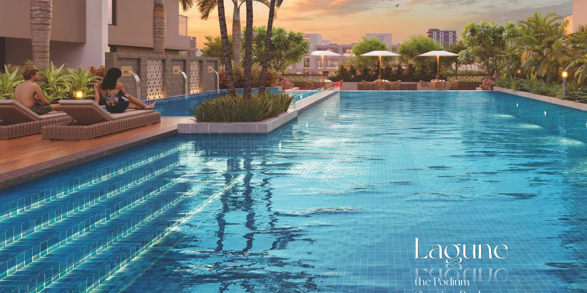 Lagune podium swimming pool at 54 Flores Drive